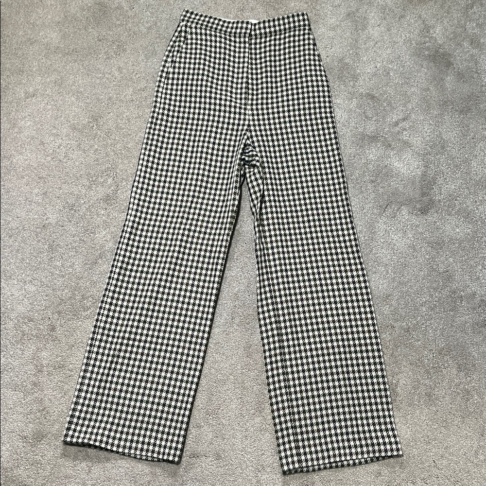 Boss Hugo Boss Virgin Wool High Waisted Dress Pants Trousers Plaid Size 4 - Picture 4 of 12